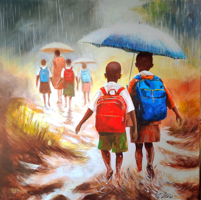 Norbert Köhl - Kinder im Regen