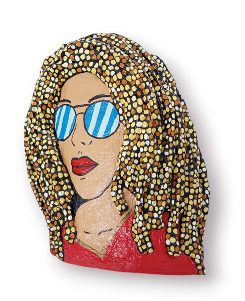 Manuel Lächner - Pop Art Frauenbüste mit Dreadlocks