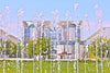 Christina Hanf - Kanzleramt Berlin mit Springbrunnen