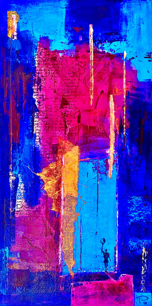 Heike Ponge - Mixed Media Collage mit Ballon