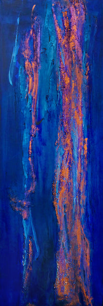 Heike Ponge - Structural Art in Blau, Lila & Kupfer