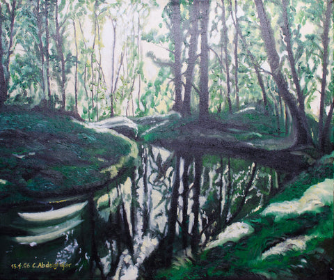 Claudia Lüthi alias Abdelghafar - Wald mit Lichtspiel