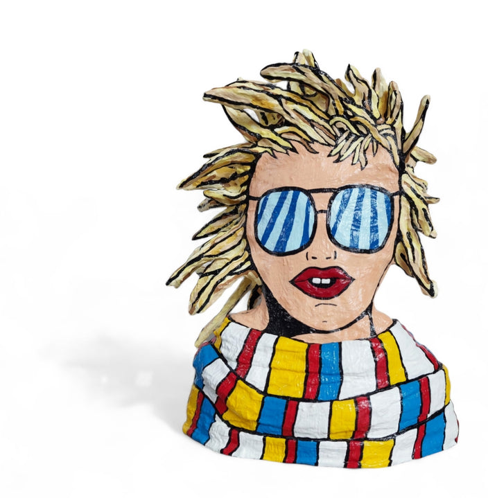 Manuel Lächner - Pop Art Frauenbüste mit Sonnenbrille und Schal