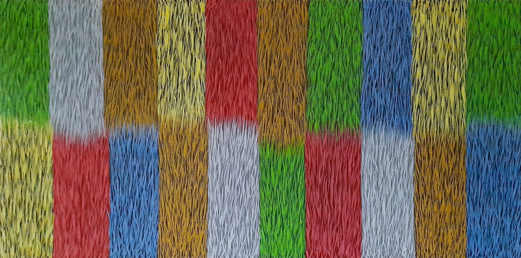 Daniel Tied - Buntes Gras abstrakt, über 10.000 Grashalme