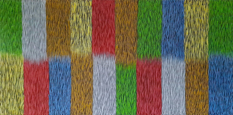 Daniel Tied - Buntes Gras abstrakt, über 10.000 Grashalme
