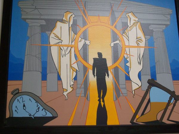 Gerald Grünwald - Der Schritt durch das Tor der Zeit Poster Kunstdruck - Gerald Grünwald, Völs, Österreich Wandbild