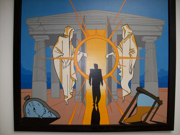 Gerald Grünwald - Der Schritt durch das Tor der Zeit Poster Kunstdruck - Gerald Grünwald, Völs, Österreich Wandbild