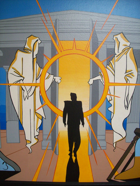 Gerald Grünwald - Der Schritt durch das Tor der Zeit Poster Kunstdruck - Gerald Grünwald, Völs, Österreich Wandbild