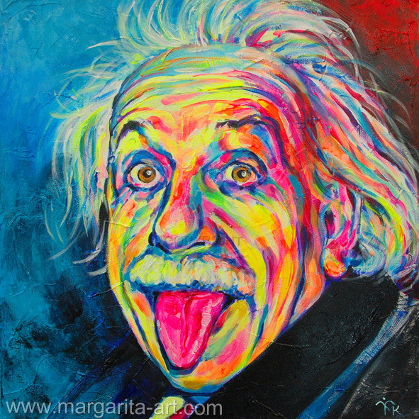 Margarita Kriebitzsch - Albert Einstein Poster Kunstdruck - Margarita Kriebitzsch, Hamburg, Deutschland Wandbild