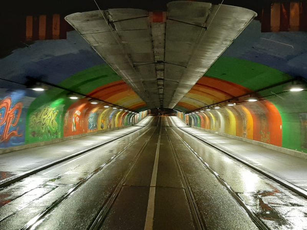 Bettina Lorentz - Augsburg bei Nacht - Der Tunnel