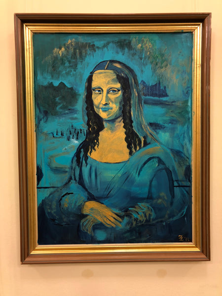Nadine Nau - La Gioconda BLUE Poster Kunstdruck - Nadine Nau, Berlin, Deutschland Wandbild