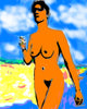 Reinhard H.W. Brand - Beachgirl Poster Kunstdruck - Reinhard H.W. Brand, Bonn, Deutschland Wandbild