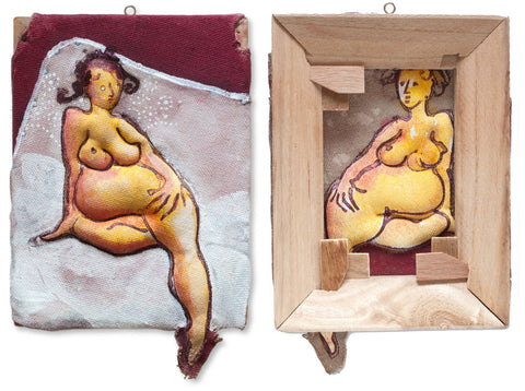 Gesche Harms - Sitzende auf weissem Laken