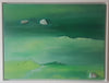 Sandra Kolodjezak - Grün / Weiß mit Amazonit Poster Kunstdruck - Sandra Kolodjezak, Wolfsburg, Deutschland Wandbild