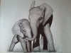 Roswitha Pulz - Babyelefanten Poster Kunstdruck - Roswitha Pulz, Runkel, Deutschland Wandbild