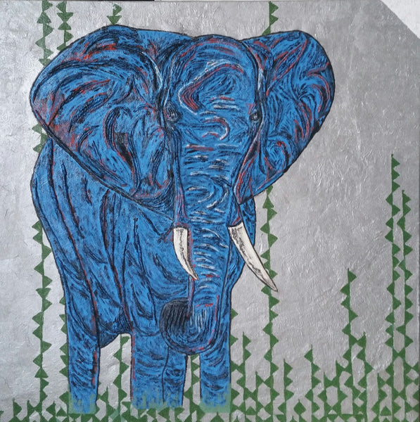 Steffen Bau - Der Blaue Elefant Poster Kunstdruck - Steffen Bau, Langen, Deutschland Wandbild