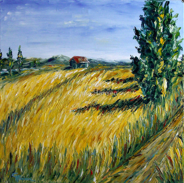 Claudia Hansen - Kornfeld Poster Kunstdruck - Claudia Hansen, Weiherhof, Deutschland Wandbild