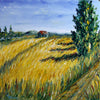Claudia Hansen - Kornfeld Poster Kunstdruck - Claudia Hansen, Weiherhof, Deutschland Wandbild