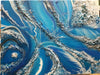 Hildegard Weber - Abstrakte Stein-Collage in blau