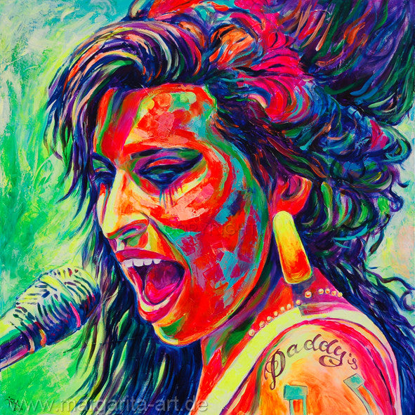Margarita Kriebitzsch - Amy Winehouse - Soul Legende Poster Kunstdruck - Margarita Kriebitzsch, Hamburg, Deutschland Wandbild