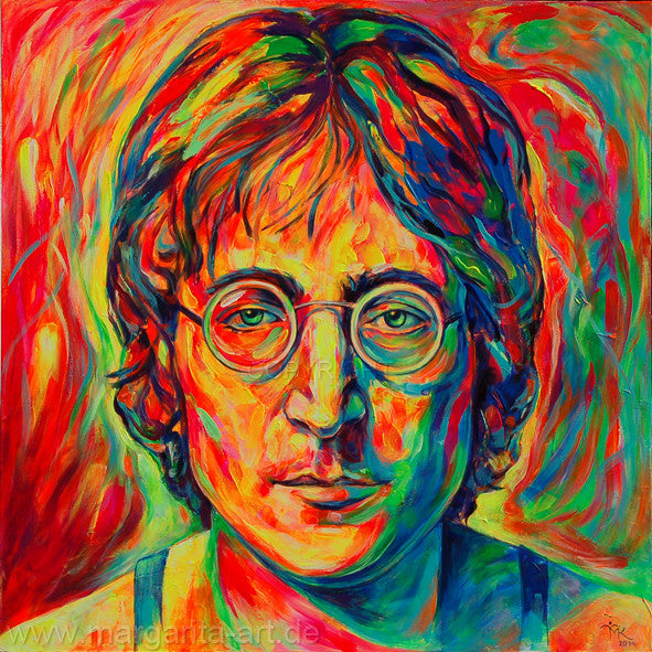 Margarita Kriebitzsch - John Lennon - Beatles Legende Poster Kunstdruck - Margarita Kriebitzsch, Hamburg, Deutschland Wandbild