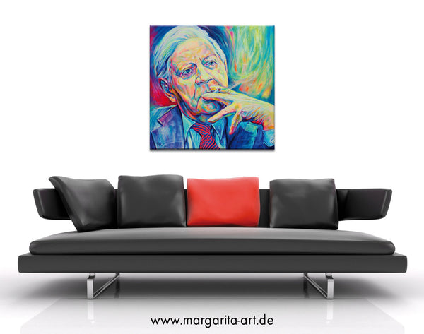 Margarita Kriebitzsch - Helmut Schmidt Poster Kunstdruck - Margarita Kriebitzsch, Hamburg, Deutschland Wandbild