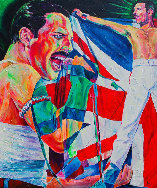 Margarita Kriebitzsch - Freddie Mercury Poster Kunstdruck - Margarita Kriebitzsch, Hamburg, Deutschland Wandbild