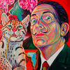 Margarita Kriebitzsch - Salvador Dali with Ocelot Poster Kunstdruck - Margarita Kriebitzsch, Hamburg, Deutschland Wandbild