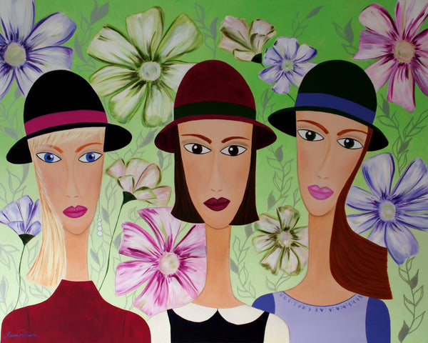 Marion Dahmen - Ladys in the park Poster Kunstdruck - Marion Dahmen, Duisburg, Deutschland Wandbild