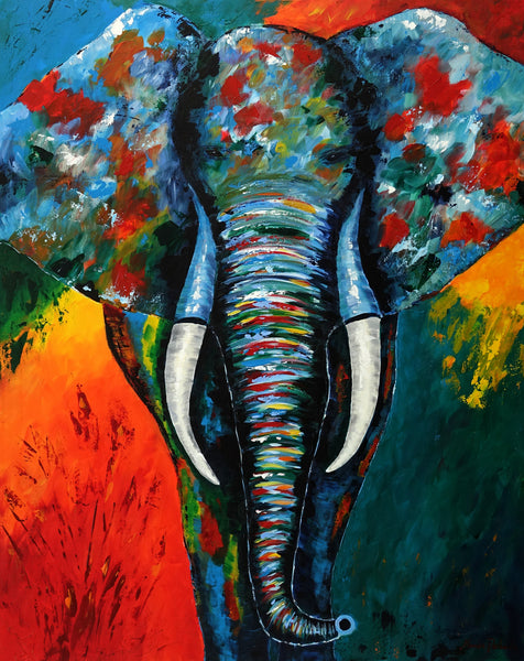 Marion Dahmen - Colorful Elephant Poster Kunstdruck - Marion Dahmen, Duisburg, Deutschland Wandbild