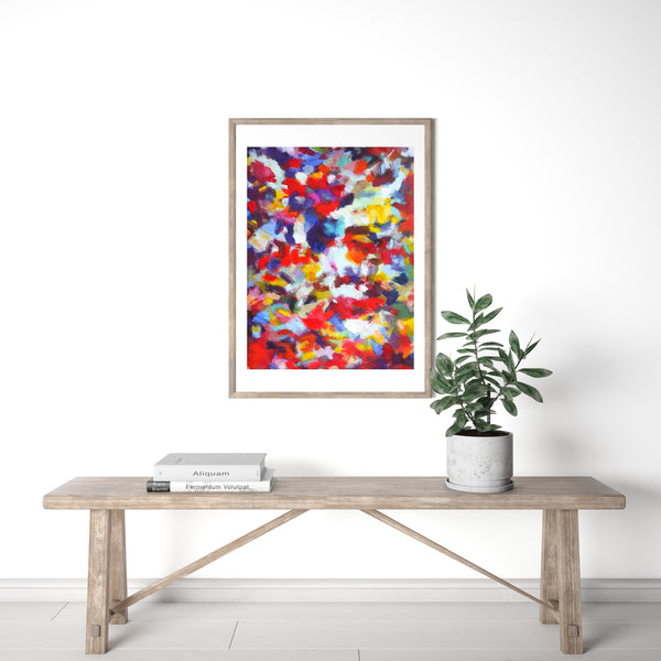 B.Fischer - Farbkomposition I Poster Kunstdruck - B Fischer, KUNST-ONLINE Wandbild