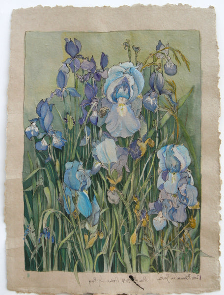 Ariane von Gottberg - Gartenstück 3, (Iris) Poster Kunstdruck - Ariane von Gottberg, Buchenau, Deutschland Wandbild