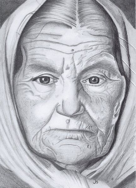 Johannes Schweiger - Oma - vom Leben gezeichnet Poster Kunstdruck - Johannes Schweiger, Achern, Deutschland Wandbild