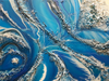 Hildegard Weber - Abstrakte Stein-Collage in blau
