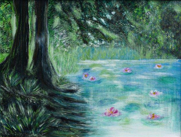 Claudia Chiello - Dunst über dem Weiher
