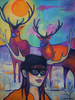 Gabi Domenig - Deer Girl under Full Moon