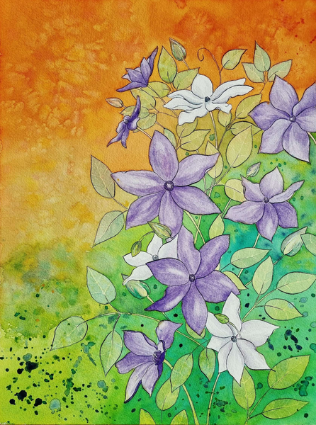 Stefanie Wagner - Funkelnde Clematis