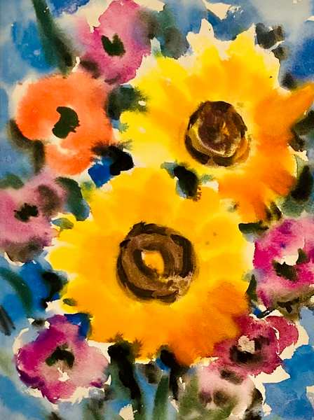 Ladislaus Billanitsch - Flammende Sonnenblumen