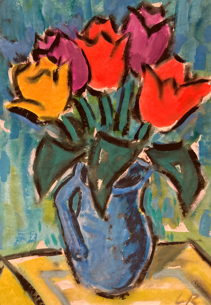 Ladislaus Billanitsch - Bunter Tulpenstrauß