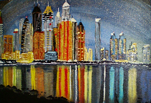 Daniel Tied - Dubai-Skyline von The Palm