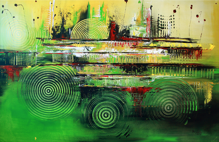Alexandra Brehm - Motion in Grün Gelb
