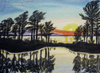 Roland Schötzau - See, Sonnenuntergang und Wasserspieglung Poster Kunstdruck - Roland Schötzau, Solingen, Deutschland Wandbild