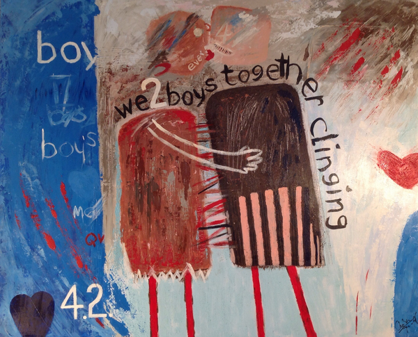 Christian Schmidt - Two Boys Poster Kunstdruck - Christian Schmidt, Stocksee, Deutschland Wandbild
