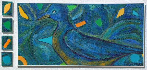 Gisela Habermann - Blaue Taube Poster Kunstdruck - Gisela Habermann, Eckental, Deutschland Wandbild