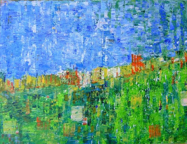 Gisela Habermann - Landschaft im Sommer Poster Kunstdruck - Gisela Habermann, Eckental, Deutschland Wandbild