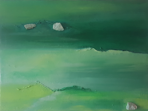 Sandra Kolodjezak - Grün / Weiß mit Amazonit