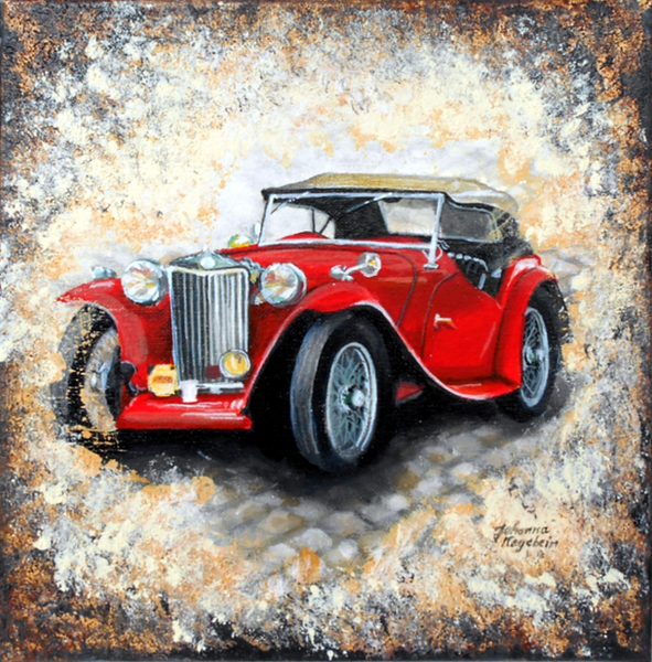 Johanna Kegebein - Oldtimer (2-teilig) Poster Kunstdruck - Johanna Kegebein, Zwingenberg, Deutschland Wandbild