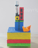 Manuela Reitz - Leuchtturm-/Bohrinsel im Meer Poster Kunstdruck - Manuela Reitz, Balve, Deutschland Wandbild