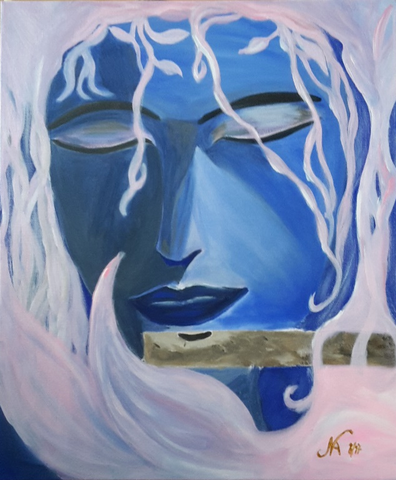 Niranjana Adelberger - Flötenspiel in Acryl