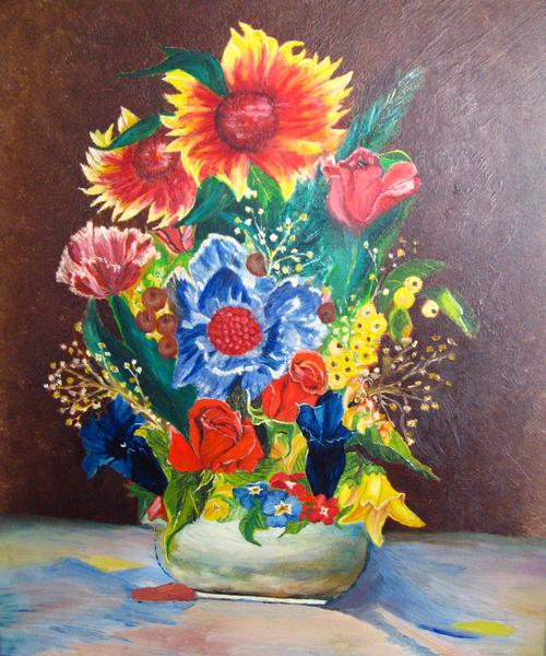 Gerd Leyerer - Blumengesteck Poster Kunstdruck - Gerd Leyerer, Sprockhövel, Deutschland Wandbild